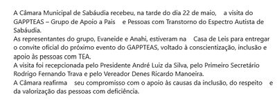 Reunião com representantes do GAPPTEAS.